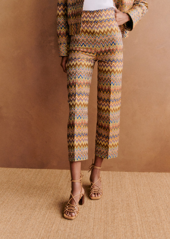 2024最新のスタイル Jenson Trousers - Jacquard zigzag - Polyester - Sézane ワンピース