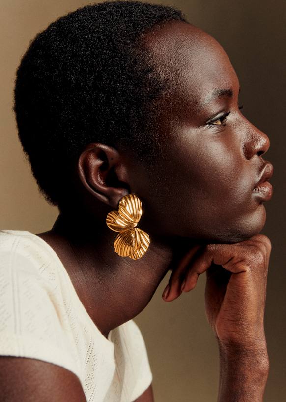 Marlène Earrings - Gold - Majority recycled brass - Sézane