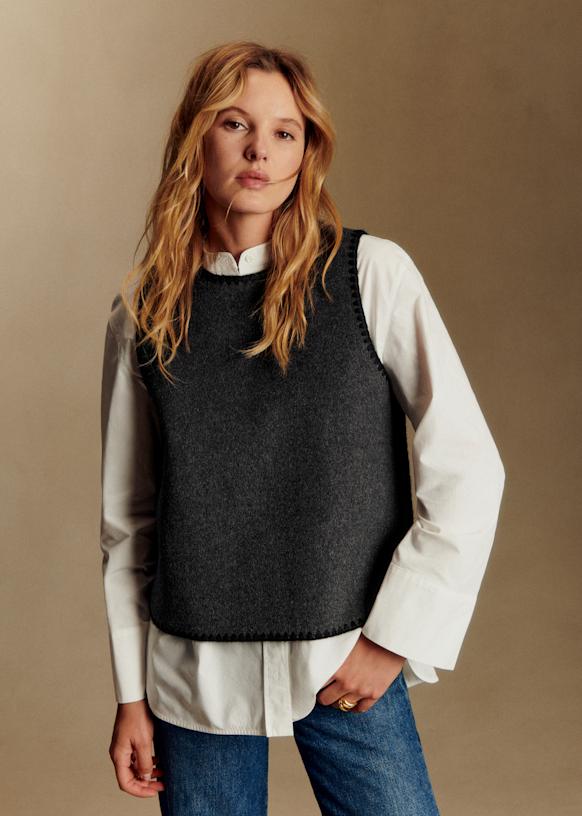 Amira Jacket - Charcoal - Wool - Sézane