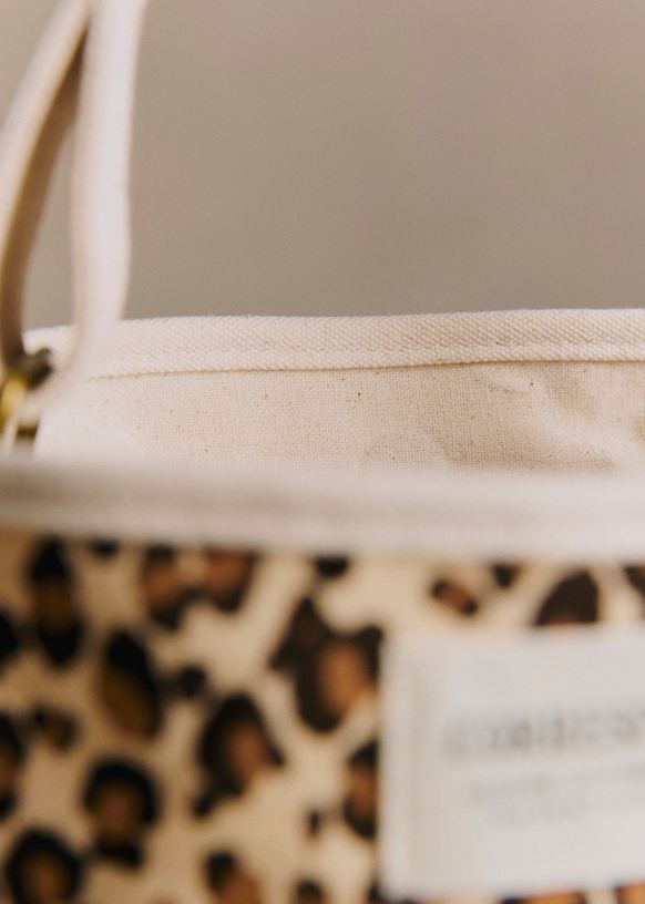 極美品　sezane セザンヌ　バッグ　レオパード　ポーチ　バナナバッグ メイクアップバッグ - レオパード - コットン - Sézane