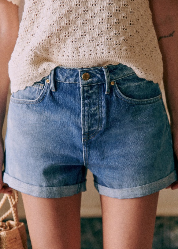 Niels Shorts Denim Organic Cotton Sezane