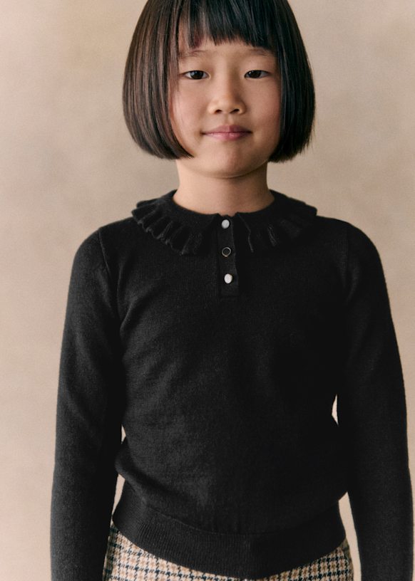 Elise Jumper - Black - Merino Wool - Sézane