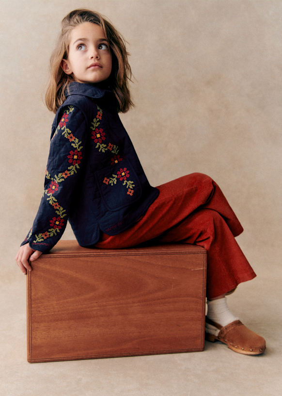 Abélia Jacket - Petit Sézane x Lucia Vergara - Marine Blue with