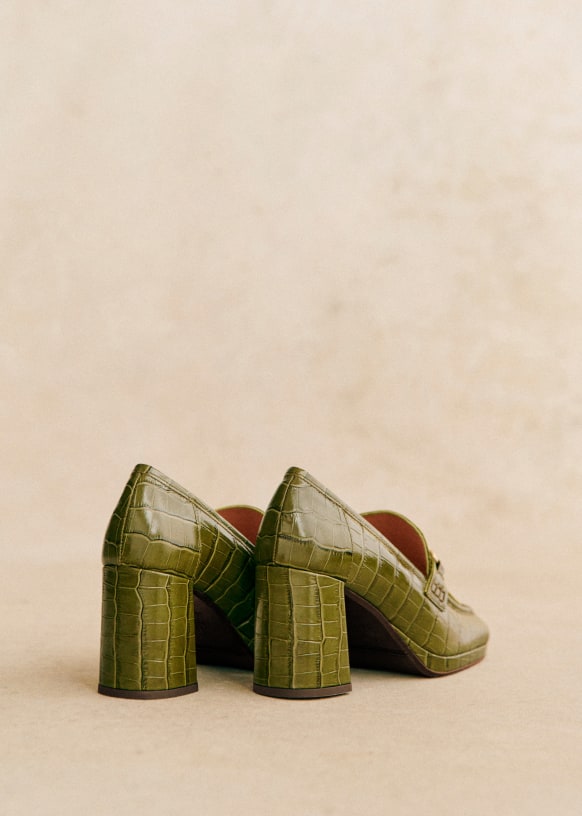 Julianne Loafers - Brown croco - Bovine leather - Sézane Julianne Loafers - Brown croco - Bovine leather - Sézane