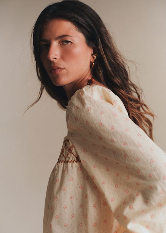 Janelly Blouse - Mini Roses Print - Organic Cotton - Octobre Éditions