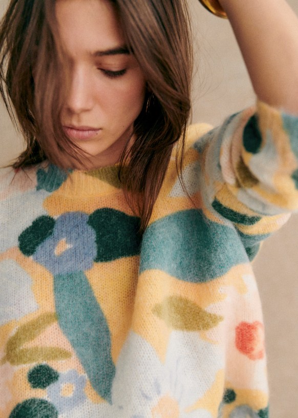 Isadora Jumper - Flowers - Kid mohair - Sézane