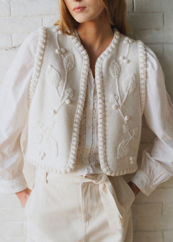 Nate カーディガン - Sézane X Sea NY - エクリュ - メリノウール - Sézane