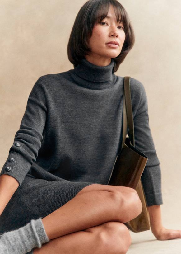 Short Robe (Dress Shorts) Free People - Gris Anthracite (Charcoal Grey) - Taille 0 - 70% Laine, 30% Rayonne - Occasion Très Bon état