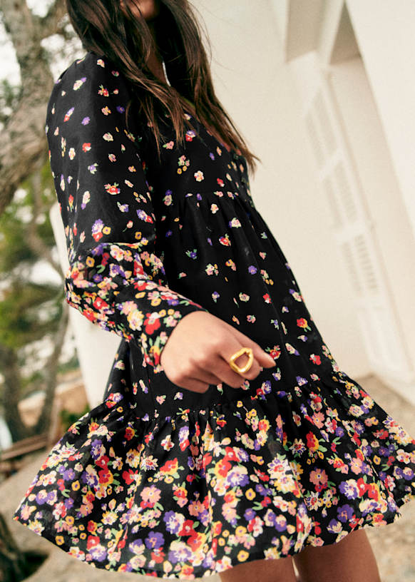 Aurélie Dress - Los Angeles Print - Organic cotton - organic