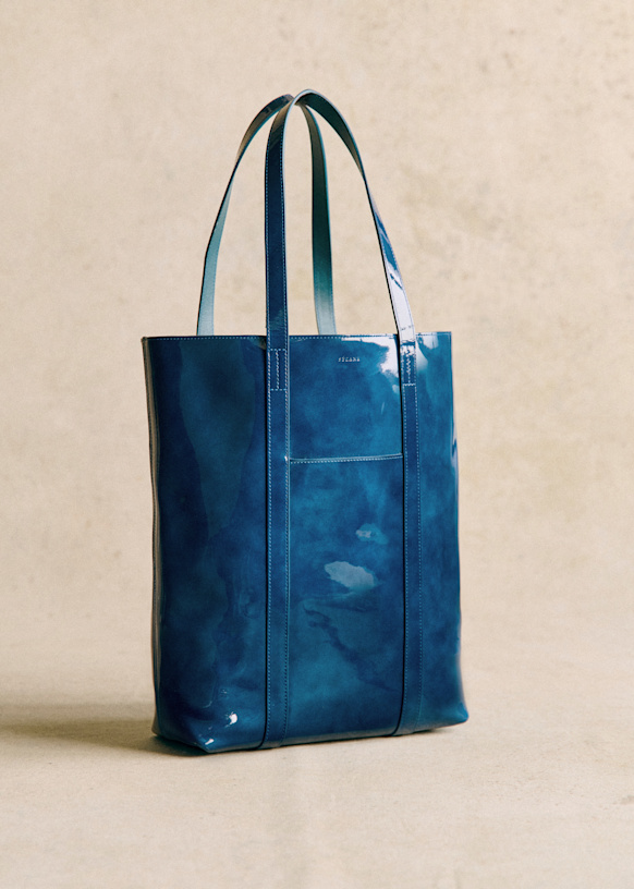Die Tote Bag - Schwarz lackiert - Rindsleder - Sézane