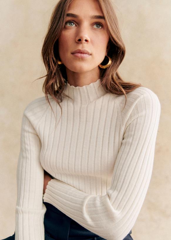 Charly Jumper Sezane Ecru XXXL Woman