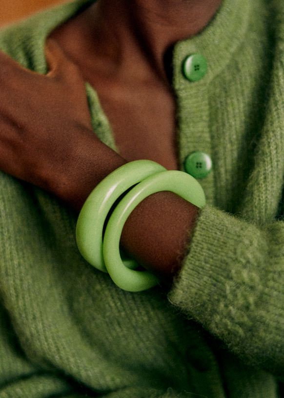 Luca Bracelet Set - Icy Pistachio - Resin - Sézane