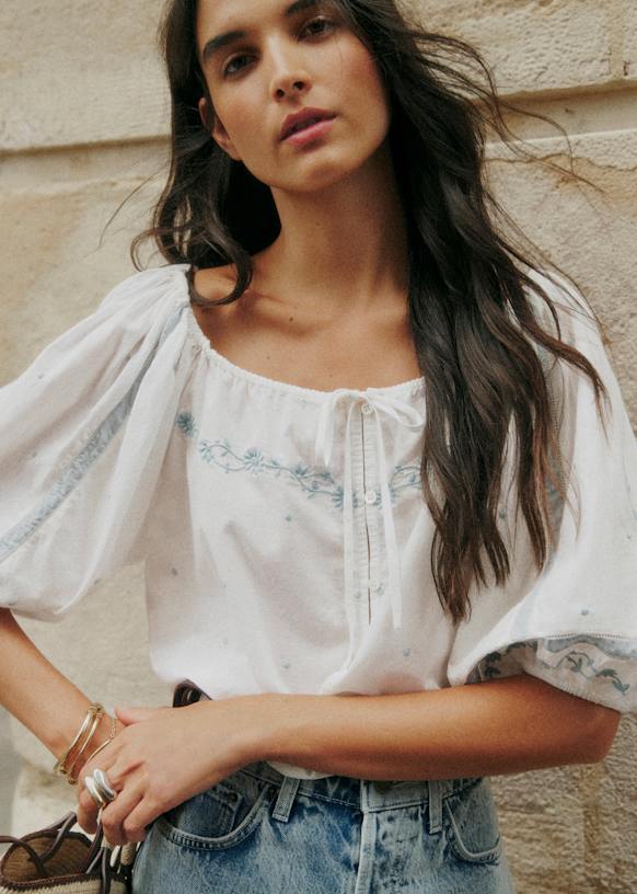 Camelia Shirt - Estate Print - Linen - Sézane