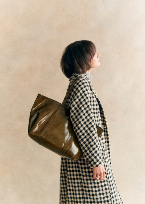 Gabin Bag - Textured Black - Bovine leather - Sézane