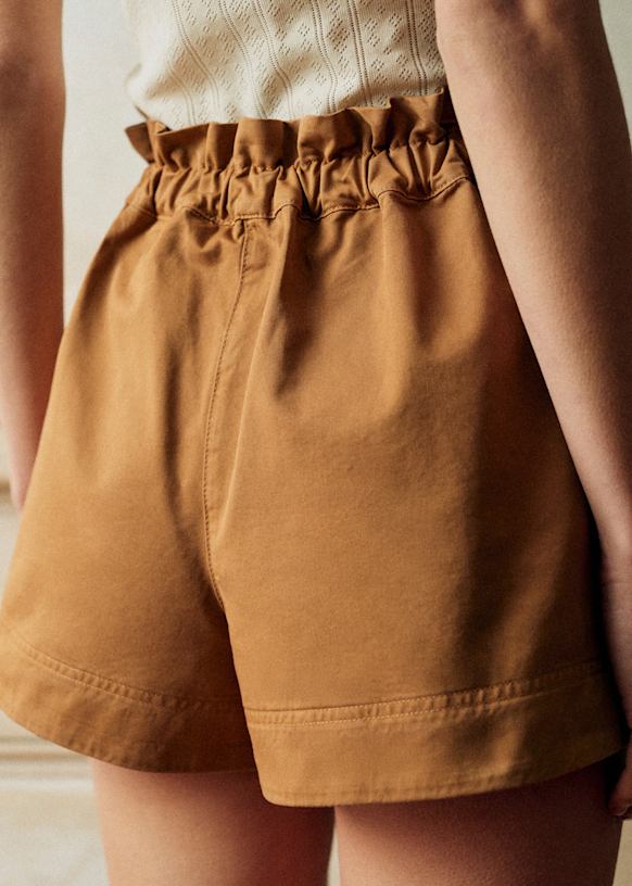 DAVE Short - Camel - Organic cotton - organic textile - Sézane