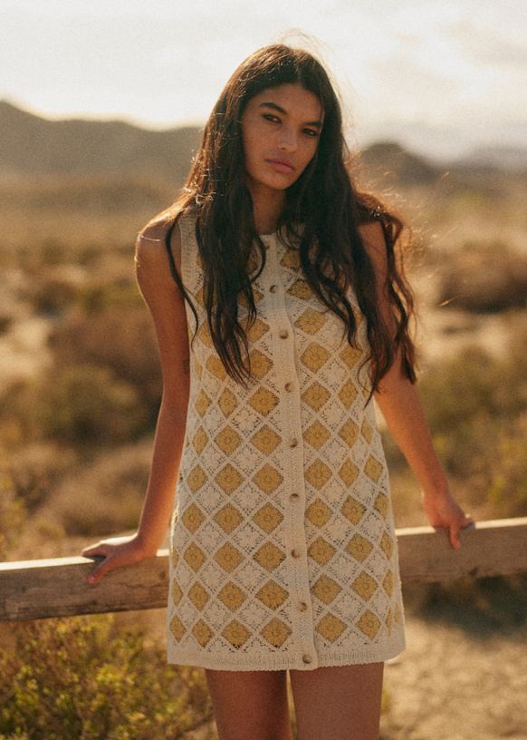 Sezane マリアマ ドレス Marie Dress - Écru / Madeleine - Organic Cotton - Sézane
