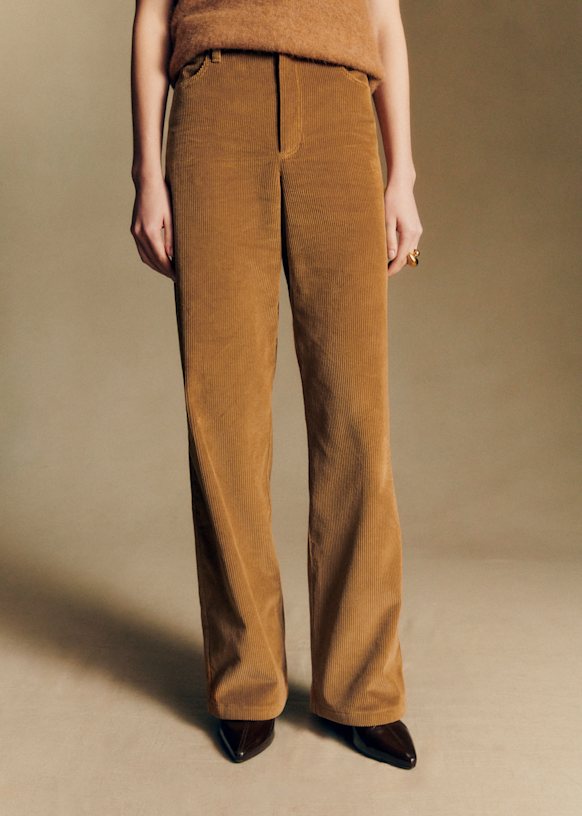 The Wide Leg Trousers - Sézane x Antoinette Poisson - Beige