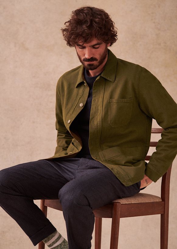 Will Jacket - Clay Green - Organic cotton - organic textile - Sézane
