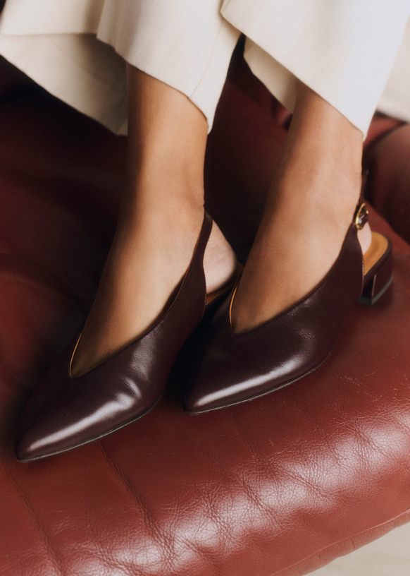 Suzanne Low Ballerinas - Vintage Bordeaux - Bovine leather - Sézane