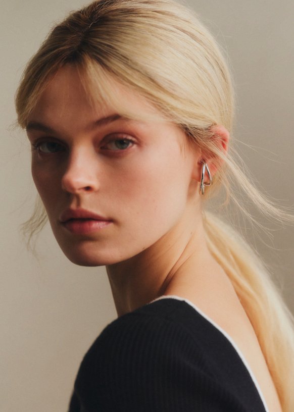 Sézane ピアス Julie Earrings - Silver - Majority recycled brass - Sézane