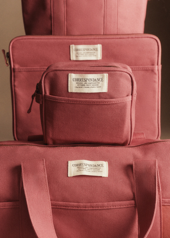 メイクアップバッグ ピンク メイクアップバッグ - ピンク - コットン - Sézane