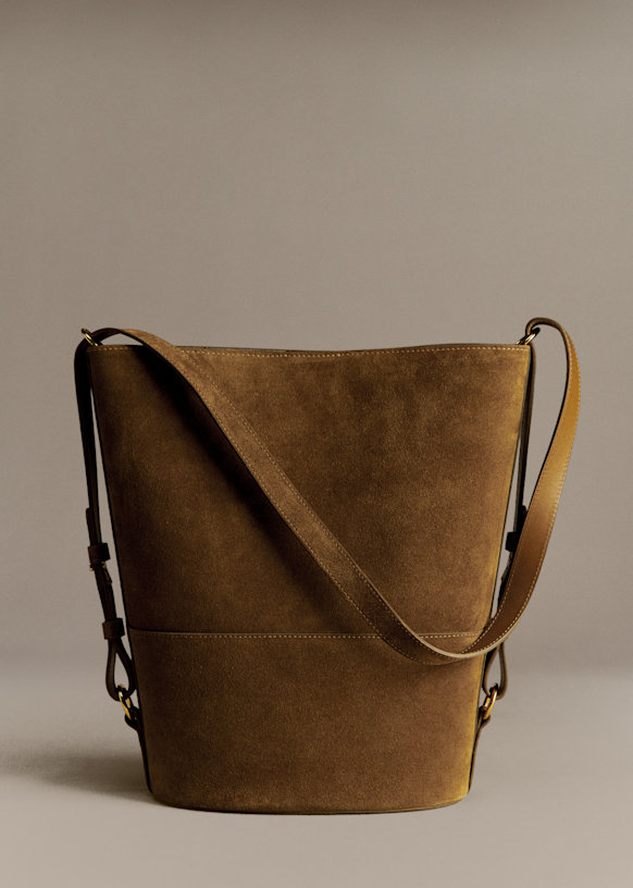 Gary Maxi Bag - Choco - Split cowhide leather - Sézane