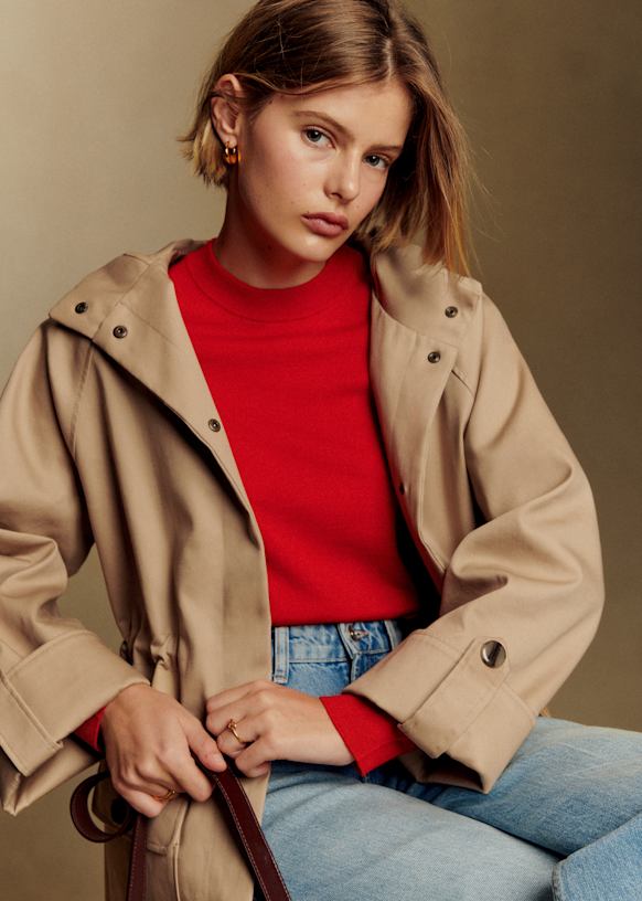 SEZANE HUGOコート Hugo Parka - Sand - Organic Cotton - Sézane