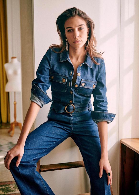 Brooklyn ジャンプスーツ - デニム - オーガニックコットン