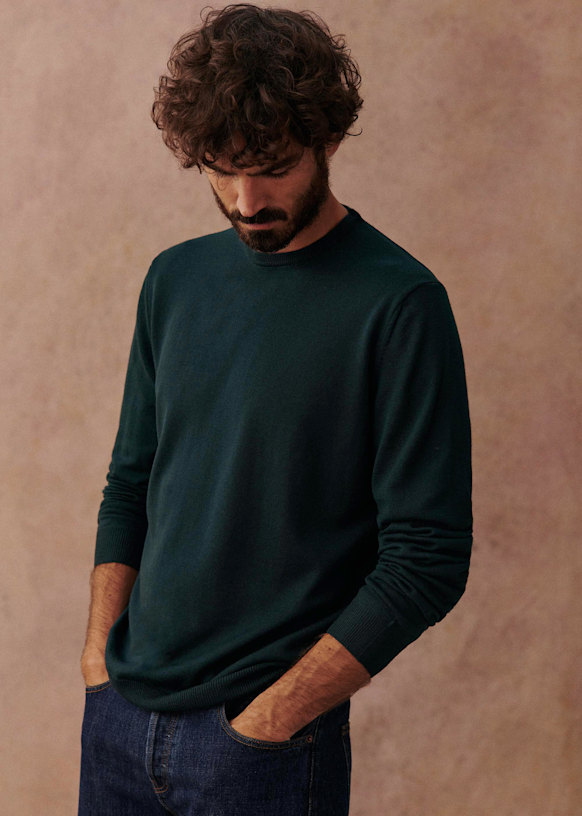 Nils Sweater - Speckled White - Wool - Sézane