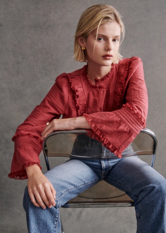 Nele Shirt - Rosewood - Organic cotton - organic textile