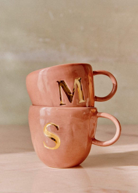 Lettre Tasse à café / Lettre Mug Simple Styleletter C
