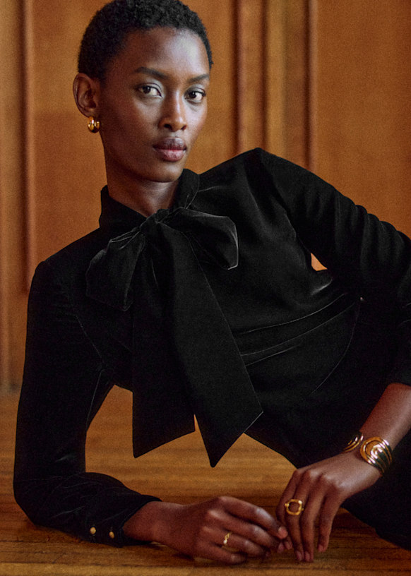 Marcelina Dress - Sézane x MDLO - Black Velvet - Rayon - Sézane