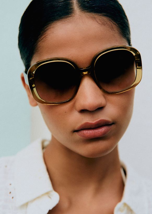 Georgia サングラス - カーキ - アセテート - Sézane