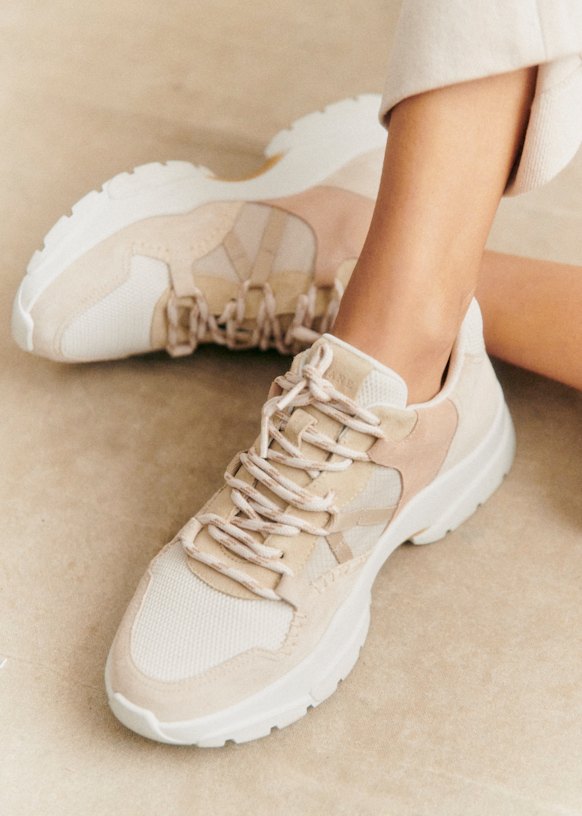 Sneakers James - Rosa mehrfarbig - Rindsleder - Sézane