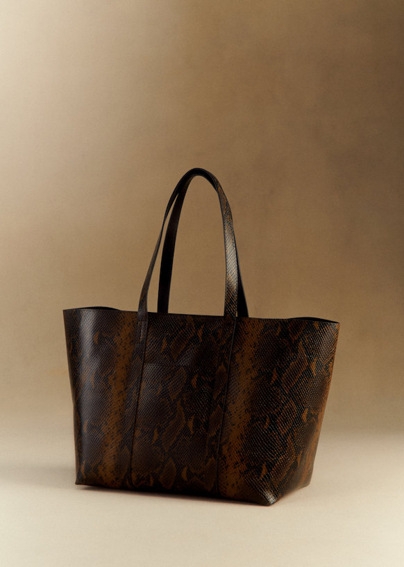 Gabin Bag - Patent Olive Green - Bovine leather - Sézane