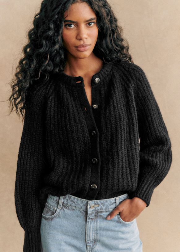 【35％OFF】 - Black - Cardigan Emile Alpaca Éditions Octobre - トップス