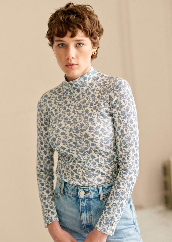 Felix Jumper - Romantic Ecru Garden print - Organic cotton