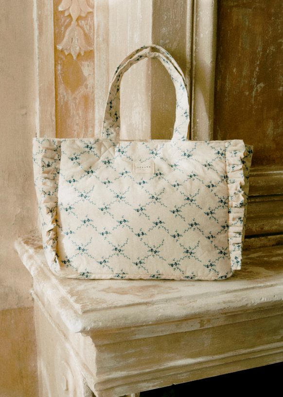 Floral Tote- recycled material Floral Tote- recycled material