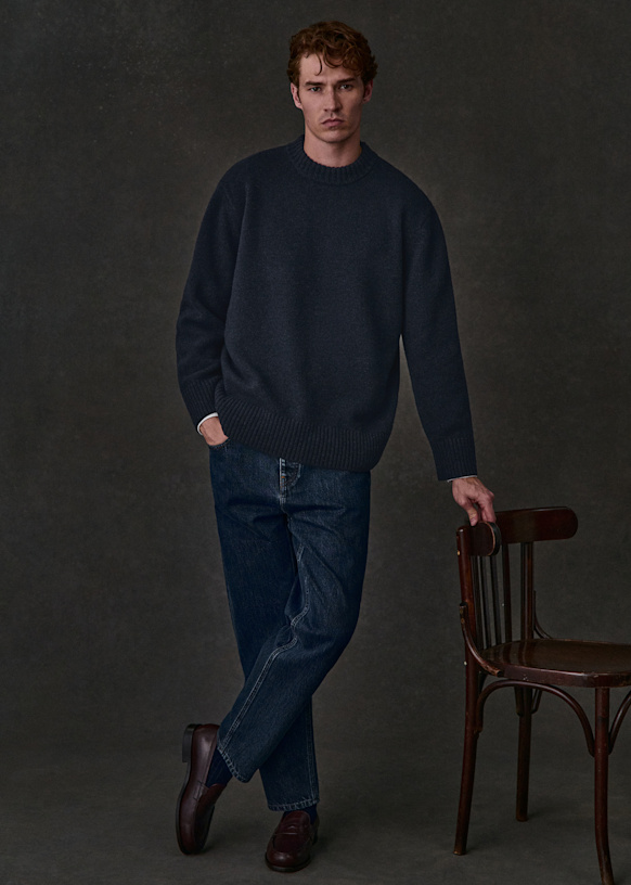 Melko Sweater - Dark Beige - Merino Wool - Sézane