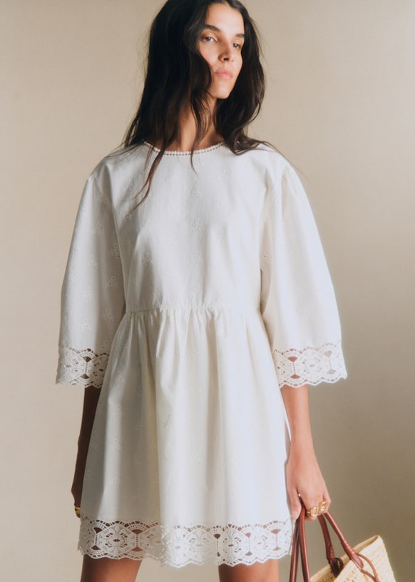 Mazarine Dress - Ecru - Organic Cotton - Sézane