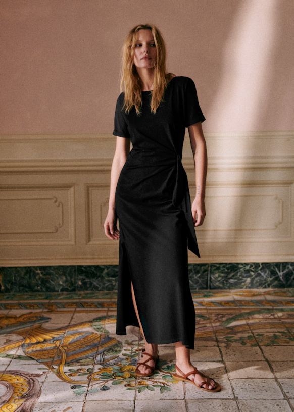 Pippa Dress - Black - 0rganic cotton - textile made from organic 