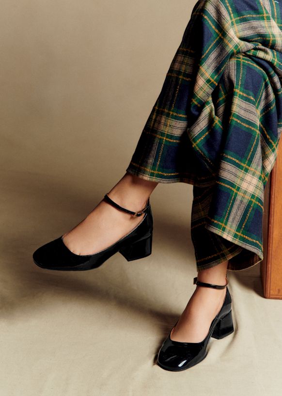 Mélanie Mary Janes - Patent Black - Patent cowide leather - Sézane