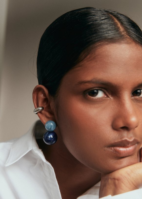 Anthéa Earrings - Shades of Brown - Resin - Sézane