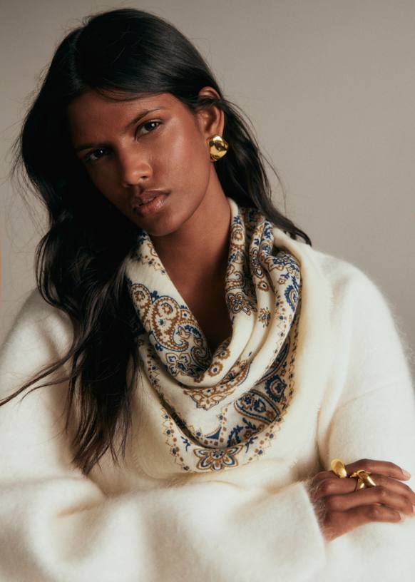 Maryse Scarf - Shilo dayflowers - Wool - Sézane