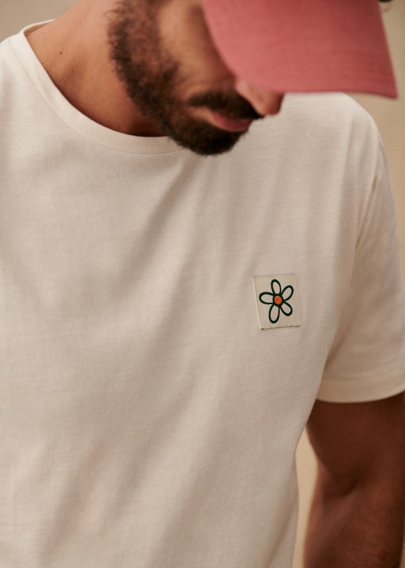 T shirt Fleur Editions Cru Algodao Organico Octobre Editions