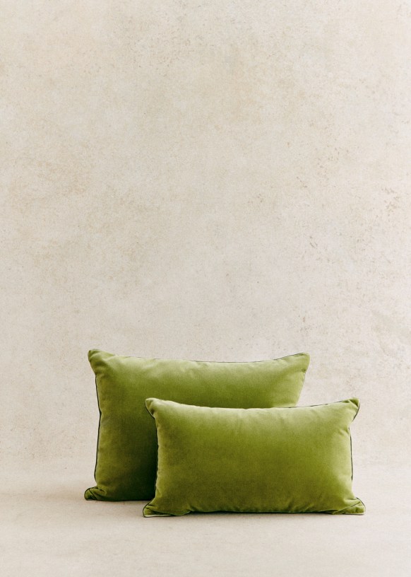 Lime green accent online pillows