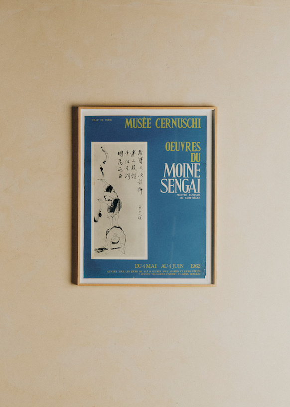 Affiche Musée Cernuschi, Oeuvres of moinde Sengai, 1963