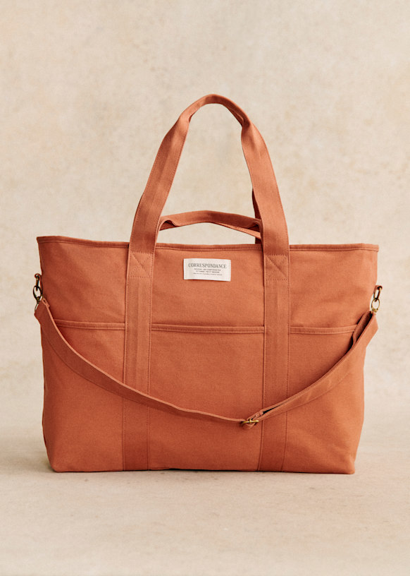 Weekender Tote bag - Leopard - Cotton - Sézane