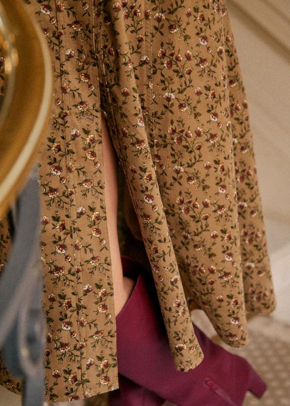 Celenia Dress Miranda Beige print Cotton Sézane