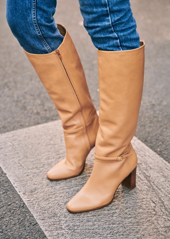 sezane gold boots